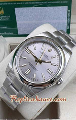 Rolex Oyster Perpetual Silver Dial 41mm Replica Watch 01