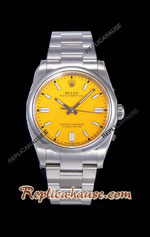 Rolex Oyster Perpetual 41MM Cal.3230 Yellow Dial Swiss Replica Watch 05