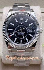 Rolex Sky Dweller Black Dial 40mm Replica Watch 01