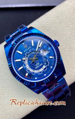 Rolex Sky Dweller DIW PVD Blue Coated Case 40mm Swiss Replica Watch 03