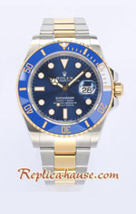 Rolex Submariner Two Tone Gold 3235 Blue Dial 41mm Swiss Noob Replica Watch 01