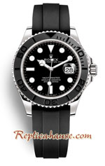 Rolex Yachtmaster Black Dial Ceramic 42mm Swiss Replica Watch 05