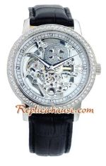 Vacheron Constantin Skeleton Automatic Diamond Markers with Silver Case-Leather Strap 2012 Replica Watch 03