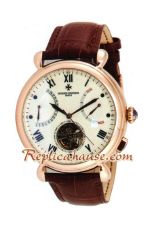Vacheron Constantin Tourbillon Automatic Rose Gold Case with White Dial-18K 2012 Watch 1