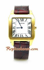 Cartier Dumont Leather Replica Watch 01