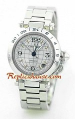Cartier De Pasha GMT Swiss Replica Watch 01