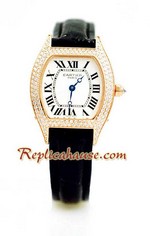 Cartier Tortue Diamond Swiss Ladies Replica Watch 2