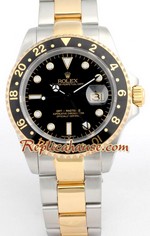 Rolex GMT Two Tone Black Replica Watch 10