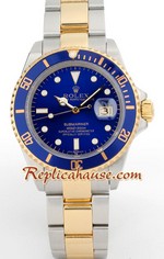 Rolex Submariner Two Tone Blue Face