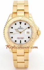 Rolex Yachtmaster Gold White Face 1