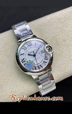 Cartier De Ballon Stainless Steel Casing Ladies 33MM Swiss AF Replica Watch 2