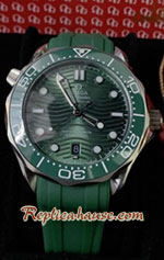 Omega Seamaster Green Dial Rubble 42mm Replica Watch 09