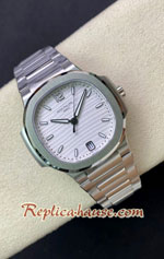 Patek Philippe Nautilus 7118/1A-010 White Dial Ladies Swiss 3KF Replica Watch 01