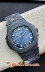 Patek Philippe Nautilus 5711/1A-010 BAMFORD DLC Coated Blue Dial Swiss PPF Replica Watch 02