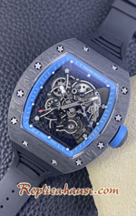 Richard Mille RM-055 Ceramic Casing Blue Dial Tourbillon Swiss ZF Replica Watch 03