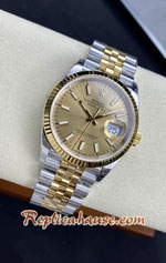 Rolex Datejust 36mm Two Tone Gold Dial Jubilee VSF Swiss Replica Watch 07