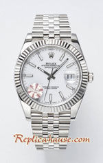 Rolex Datejust 41mm White Dial Swiss Replica Watch 06