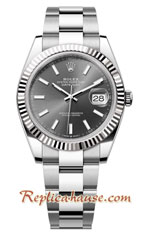 Rolex Datejust 41mm Gray Dial VSF Swiss Replica Watch 12