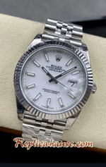 Rolex Datejust 41mm White Dial Jubilee VSF Swiss Replica Watch 03