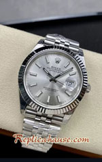 Rolex Datejust 41mm WhiteSilver Dial Jubilee VSF Swiss Replica Watch 05