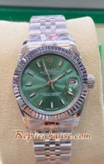 Rolex DateJust Green Dial Jubilee 31mm Replica Watch 02