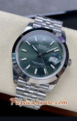 Rolex Datejust 41mm Green Dial Jubilee Smooth-Edges VSF Swiss Replica Watch 08