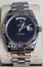 Rolex Day Date II Black Dial 41mm Replica Watch 06