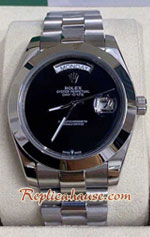 Rolex Day Date II Black Dial 41mm Replica Watch 01