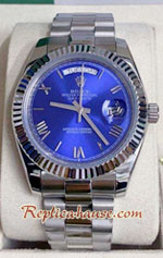 Rolex Day Date II Dark Blue Dial 41mm Replica Watch 04