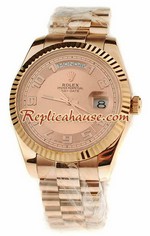 Rolex Replica Day Date Pink Gold Swiss Watch 3