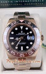 Rolex GMT Rootbeer Rose Gold 40mm Replica Watch 11