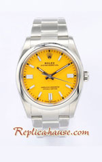 Rolex Oyster Perpetual Yellow Dial 36MM Swiss Replica Watch 03