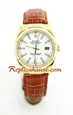 Rolex Datejust Leather Replica Watch 15