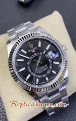 Rolex Sky Dweller Black Dial 42mm Swiss Noob Replica Watch 04