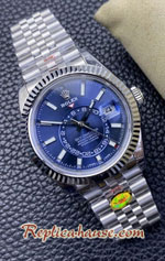 Rolex Sky Dweller Blue Dial Jubilee 42mm Swiss Noob Replica Watch 03