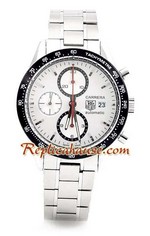 Tag Heuer Carrera Swiss White Dial Replica Watch 01