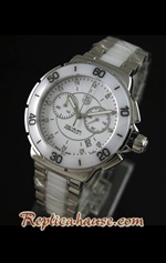 Tag Heuer Formula 1 Chronograph White Ceramic Ladies 40mm Swiss Replica Watch 02