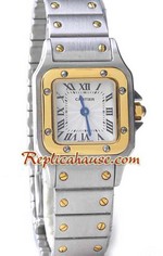 Cartier Santos Ladies Two Tone