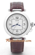 Cartier Replica De Pasha Brown Leather 1