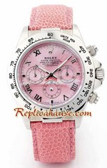 Rolex Daytona Pink Leather Ladies