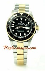 Rolex GMT Two Tone Green Hand Replica Watch 03