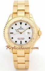Rolex Yachtmaster Gold White Face 1