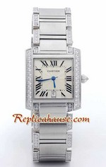 Cartier Tank Francise Diamond - Mens Swiss Replica Wacth 03