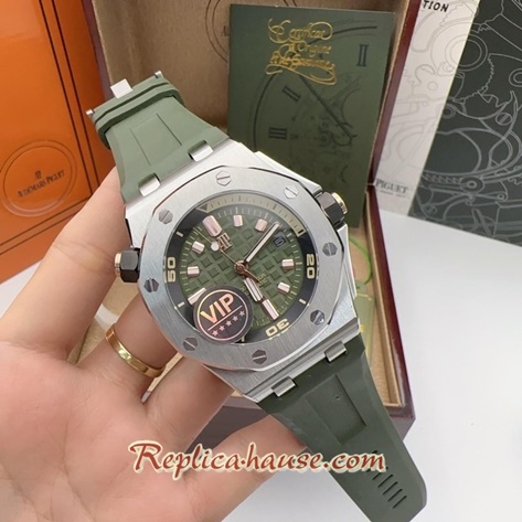 Audemars Piguet Diver Green Dial Rubble 42mm Replica Watch 05