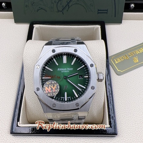 Audemars Piguet 15400 Extra Thin Green Dial 42mm Replica Watch 02