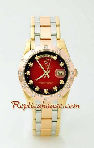 Rolex Replica Day Date Three Tone Watch 2