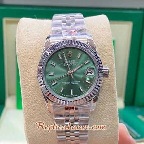 Rolex DateJust Green Dial Jubilee 31mm Replica Watch 02