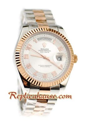 Rolex Replica Day Date Two Tone Swiss Watch 11