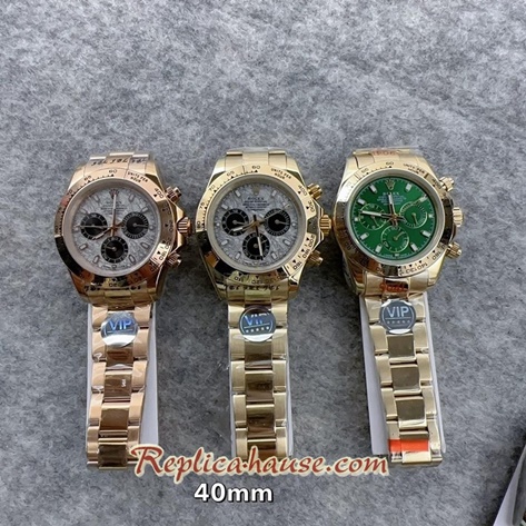 Rolex Daytona Yellow Gold 3Product 40MM Replica Watch 03