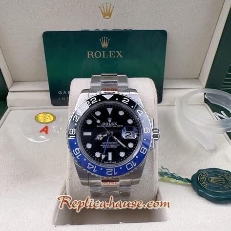 Rolex GMT Batman Black Dial Replica Watch 14